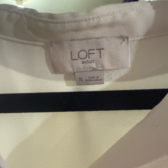 LOFT Cream Button-Down Shirt - Picture 4 of 4